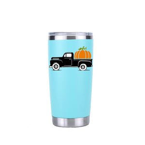 Halloween Pumpkin Truck Tumbler Travel Car Beer Mug Water Bottle Vacuum Flasks Insulated Stainless Steel Thermos Coffee mugs