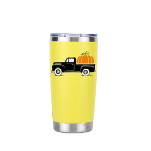 Halloween Pumpkin Truck Tumbler Travel Car Beer Mug Water Bottle Vacuum Flasks Insulated Stainless Steel Thermos Coffee mugs